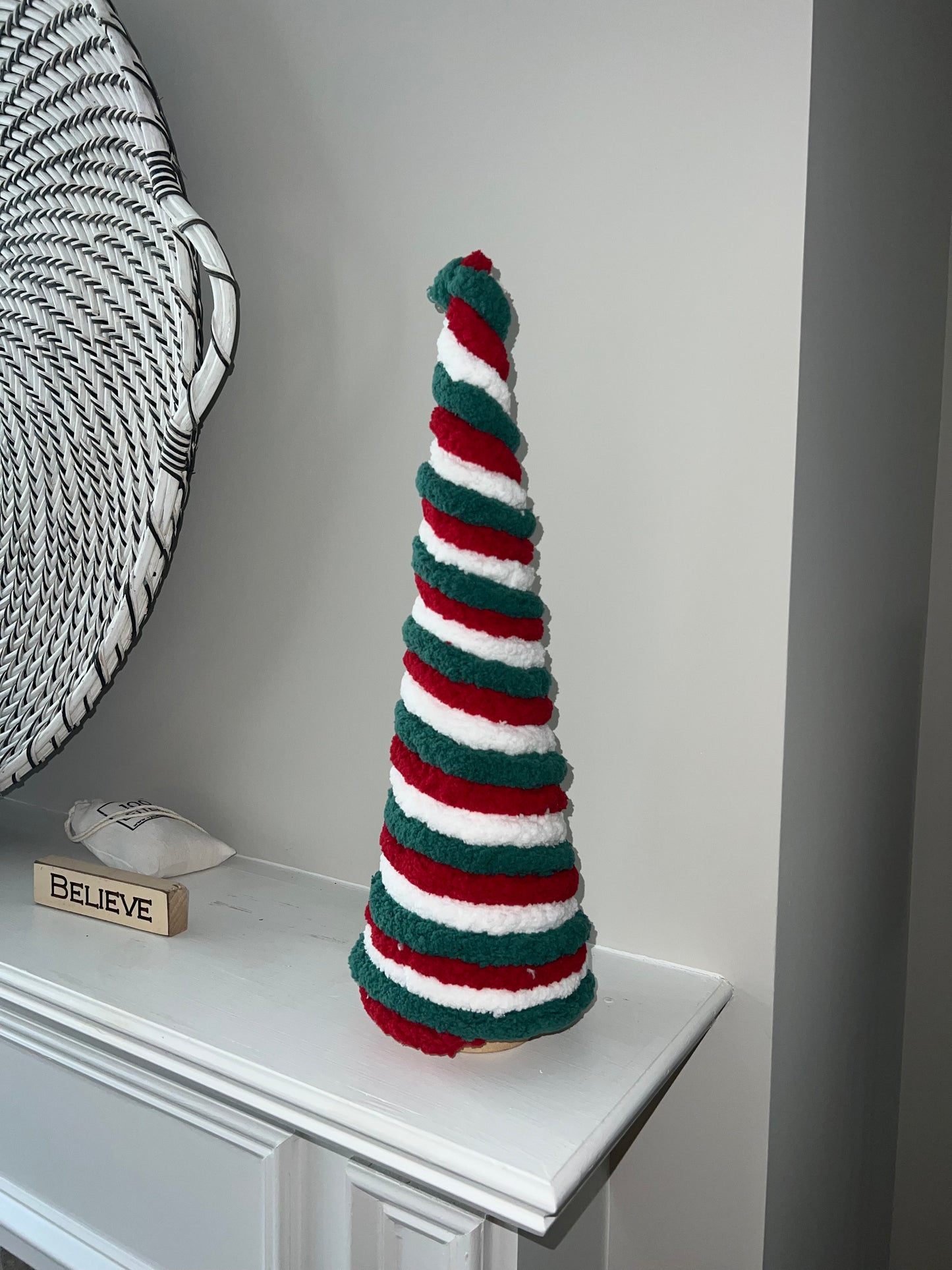 Cozy Christmas Tree Red, white, and green