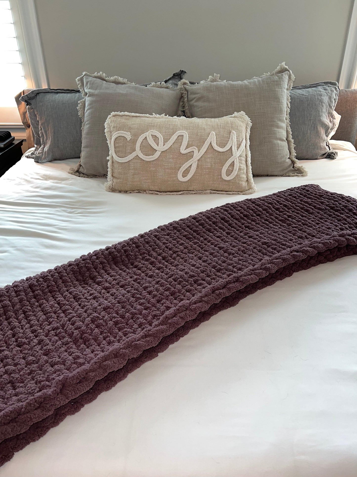 Plum Cozy Throw