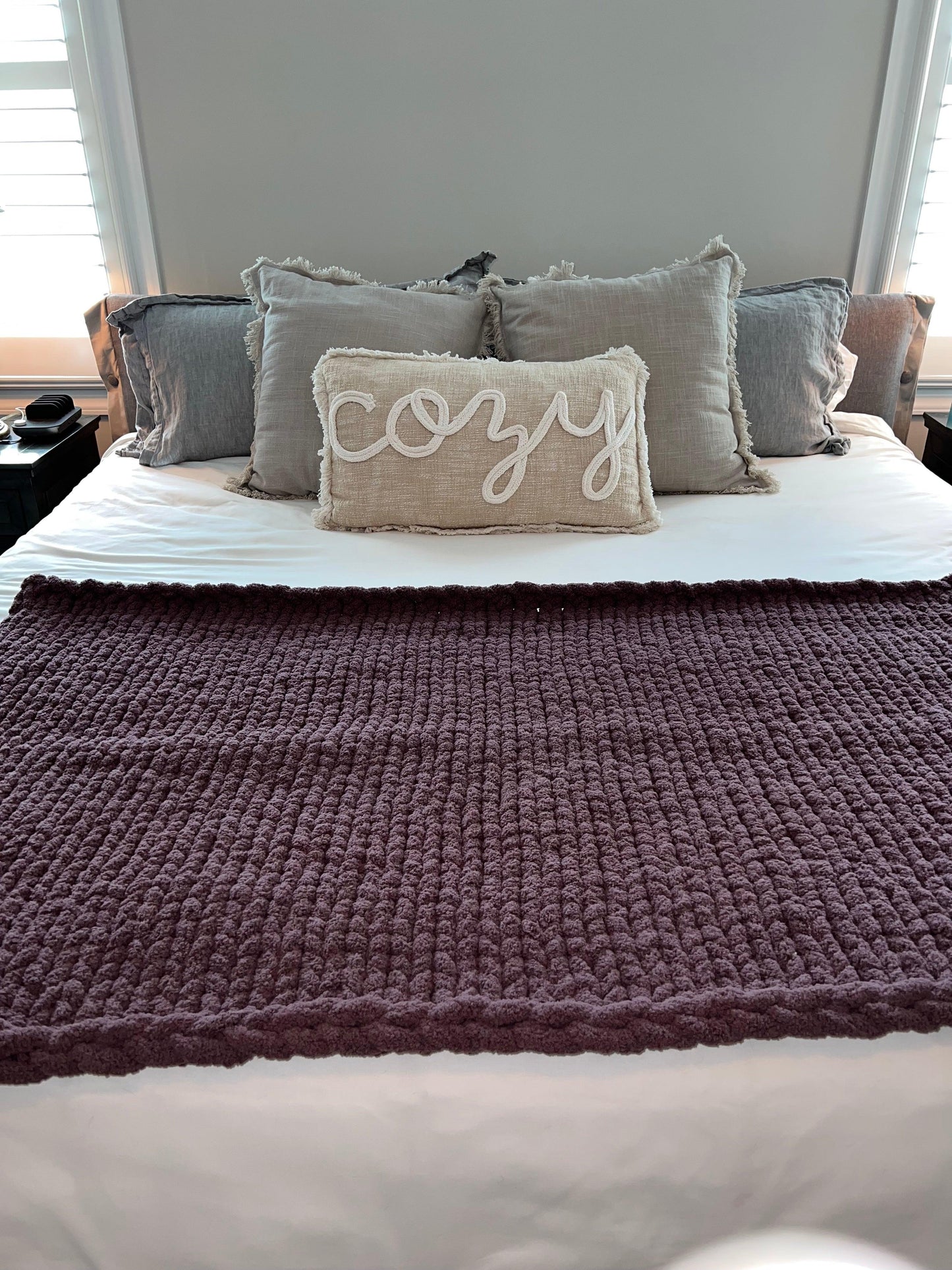 Plum Cozy Throw
