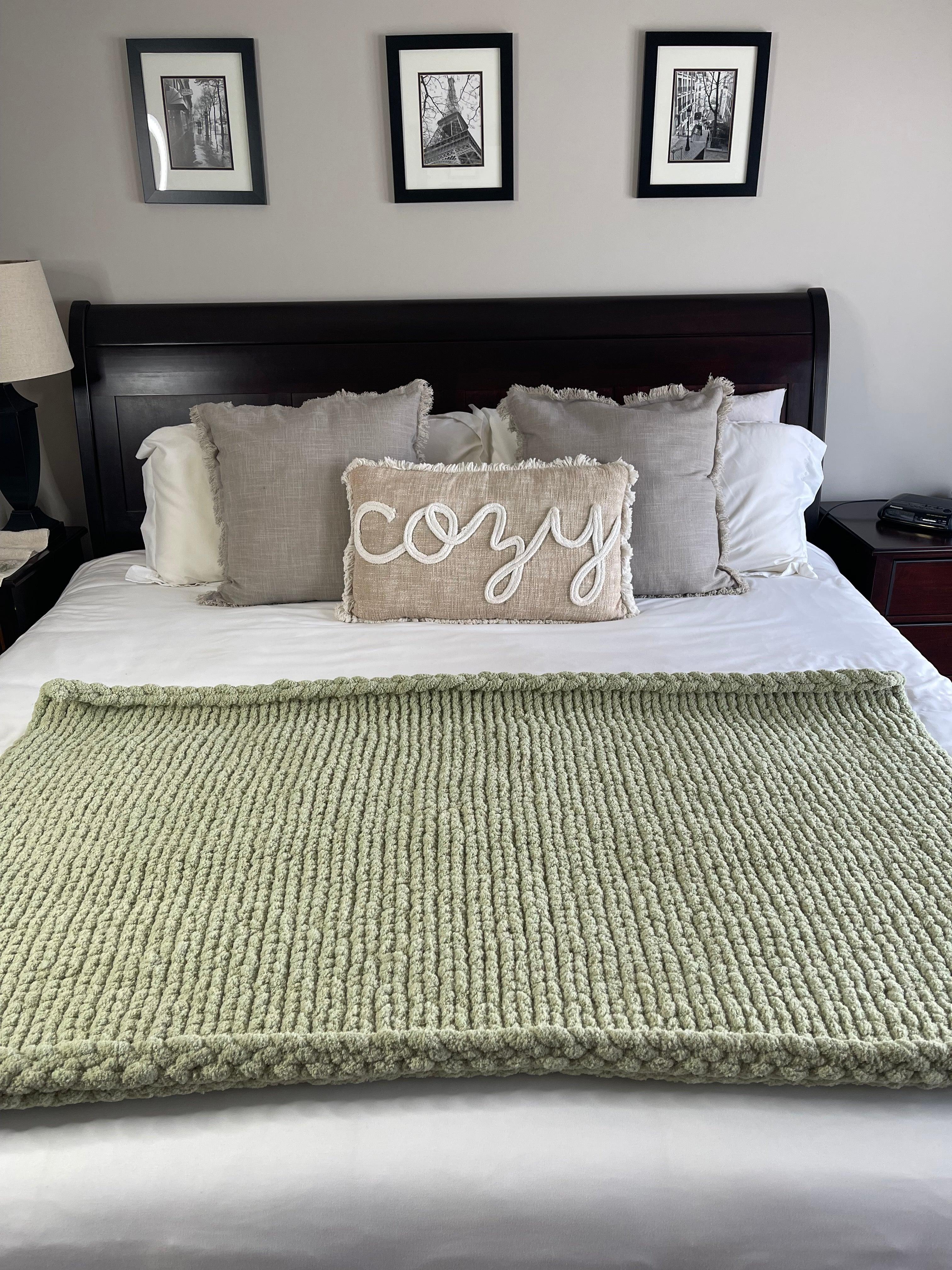 Sage bed throw hot sale