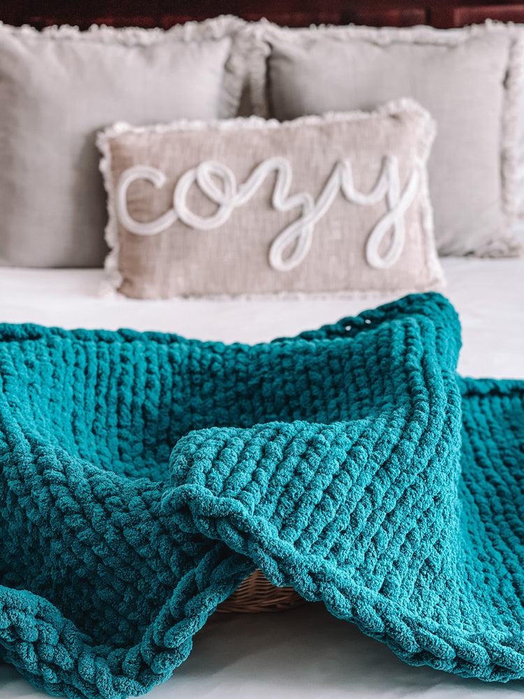 Teal Cozy Throw