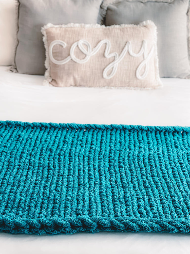 
                
                    Load image into Gallery viewer, Teal Cozy Throw
                
            