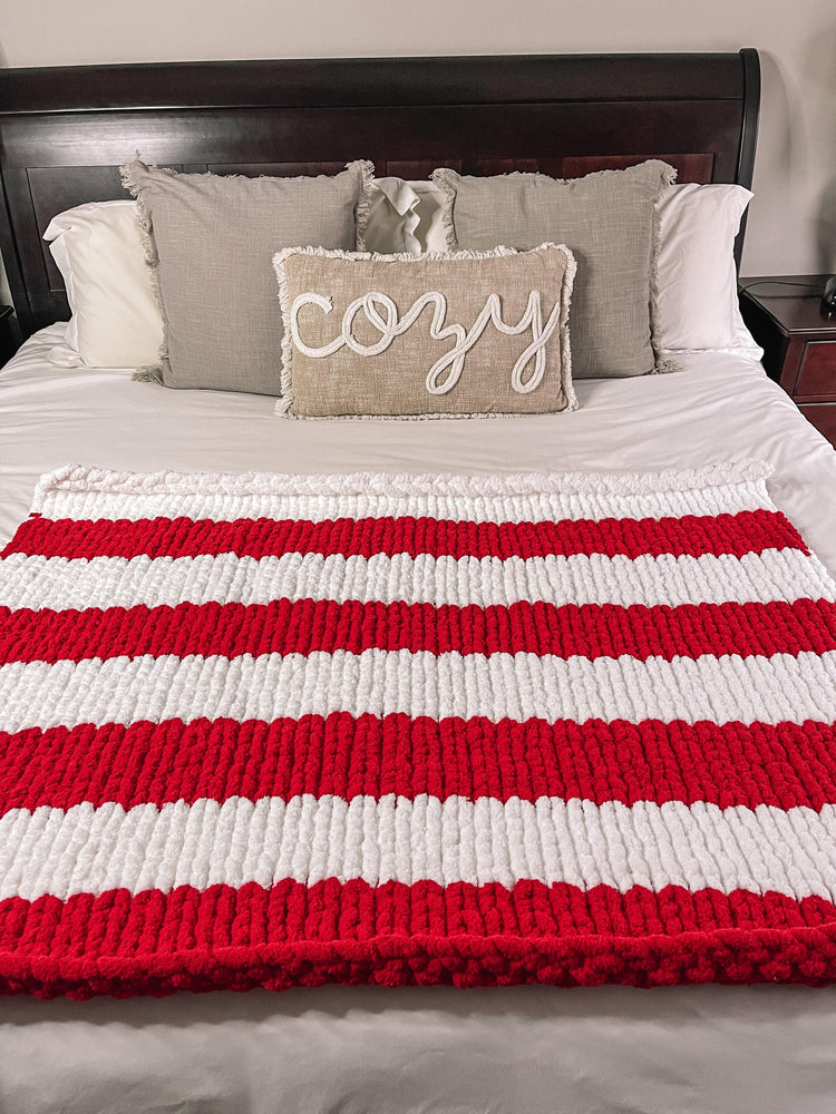 
                
                    Load image into Gallery viewer, Candy Cane Cozy Throw - Best Cozy Throws
                
            
